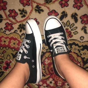 black slip on converse
